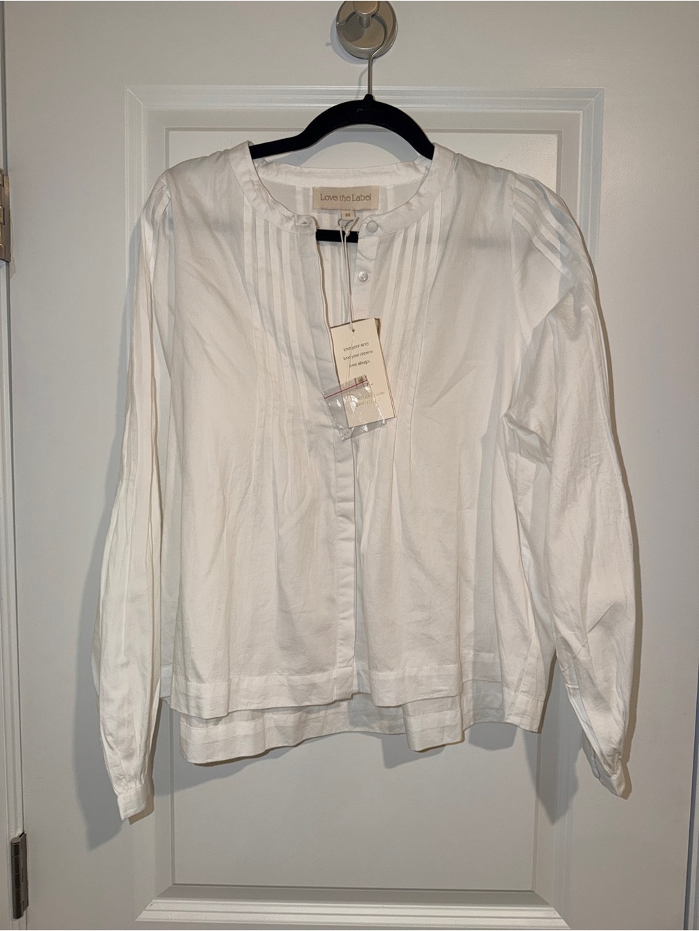 Love The Label/Size Medium
Women's White Pintuck Popover Blouse - Picture 4 of 5